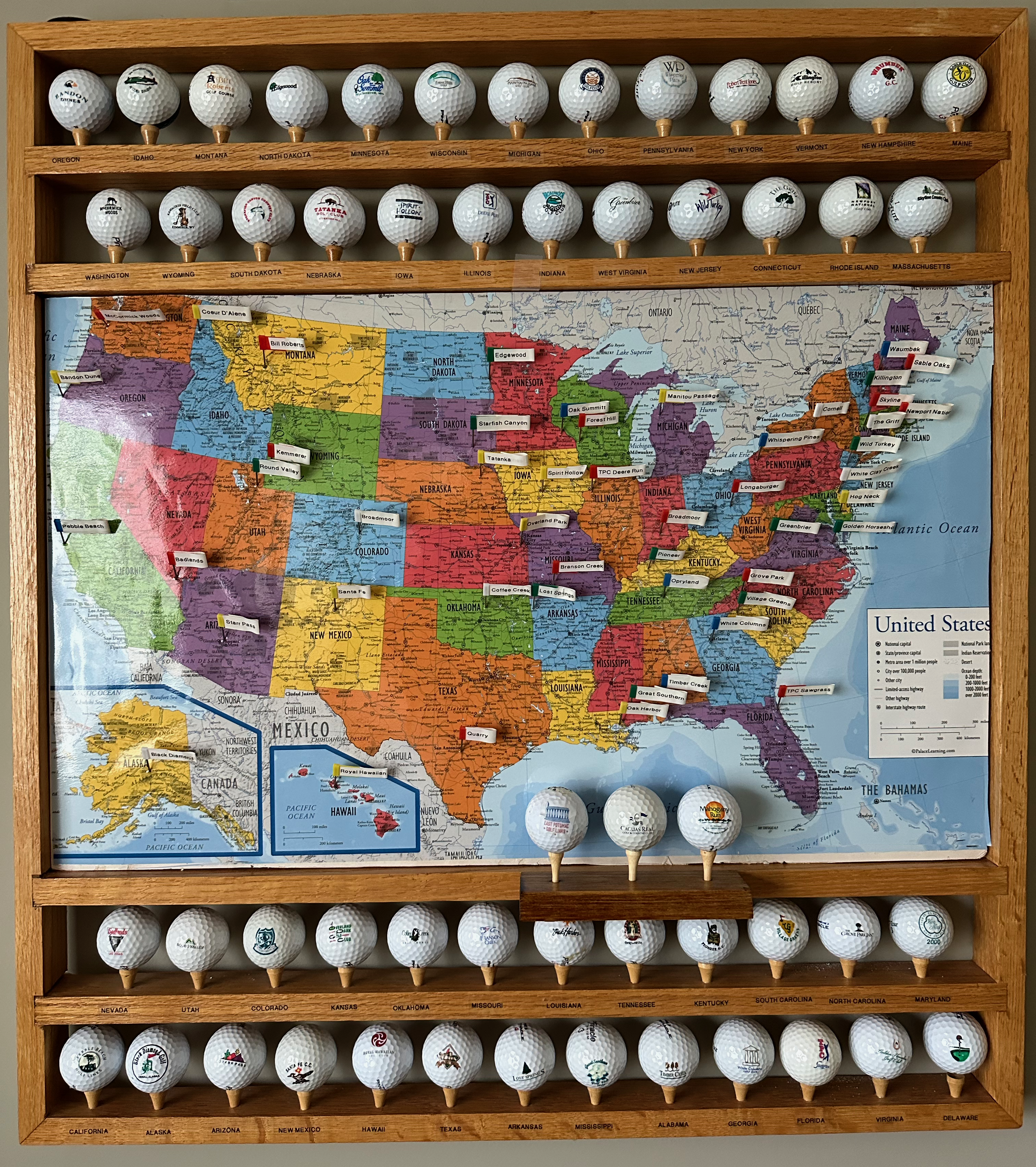 United States Golf Ball Display